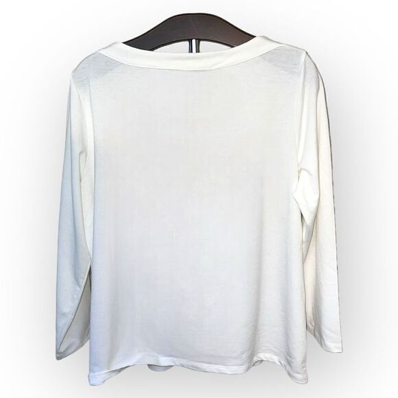 RAFAELLA Bell Sleeve Knit Top in Snow White Size XL NEW - Picture 8 of 12